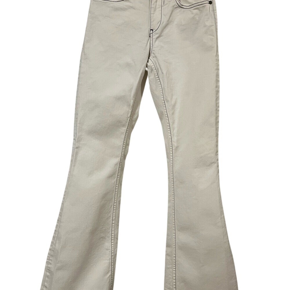 Blue Label Brand Ralph Lauren 4 Women's White Flared Cotton Jeans